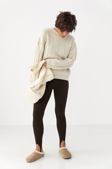 Вовняний джемпер вільного крою - молочний цвет, ONE SIZE (є розміри) | Зображення 2