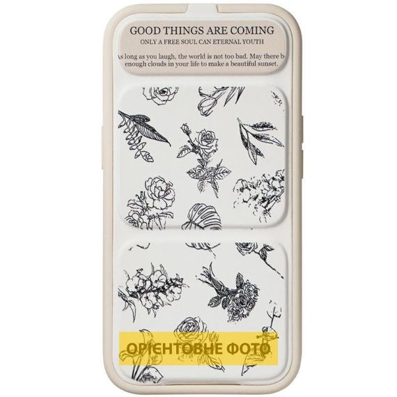 Чехол TPU Panel Stand для Apple iPhone 17 (6.3") Floral Sketch
