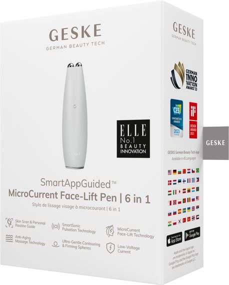 Мікрострумова ручка для підтяжки шкіри обличчя GESKE MicroCurrent Face-Lift Pen 6в1 white | Зображення 7