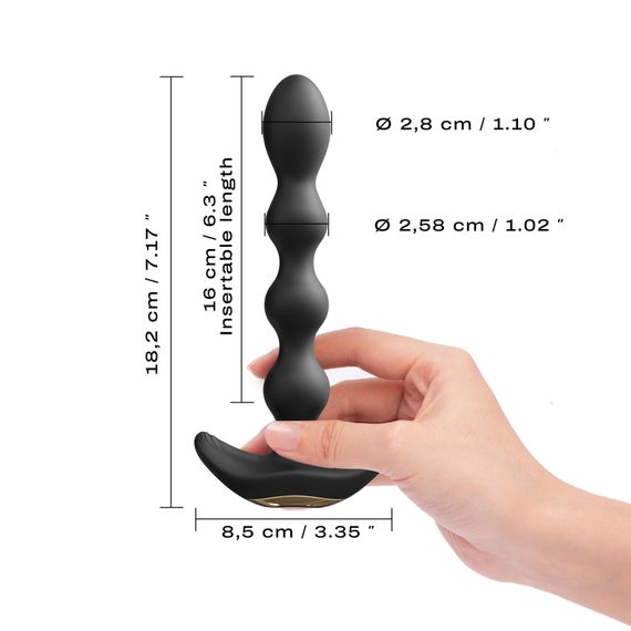 Анальний вібратор-намисто Dorcel FLEXI BALLS, гнучкий стовбур, пульт ДК | Зображення 4