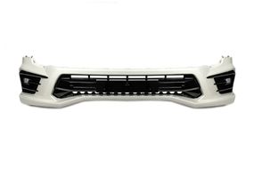 Накладка на передній бампер GXR Білий колір для Toyota Land Cruiser 300 2021- рр