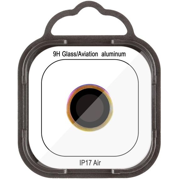 Захисне скло Metal Classic на камеру (у упак.) для Apple iPhone 17 Air (6.5") Бузковий / Rainbow | Зображення 1