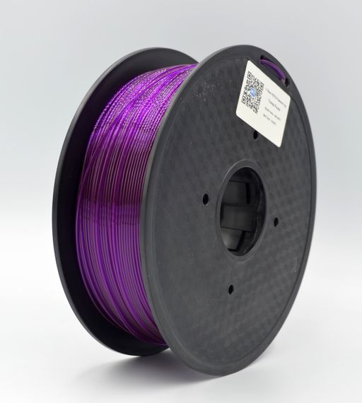 Опт и розн. Филамент для 3D-принтера MT PETG, 1.75 мм, прозрачный фиолетовый, 1 кг (3DMT-PETG1.75-01-TP)