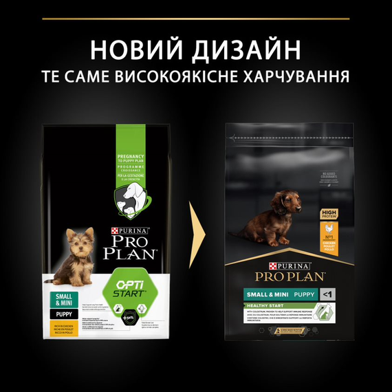 Сухий корм Purina Pro Plan Healthy Start для цуценят малих порід з куркою та рисом 7 кг