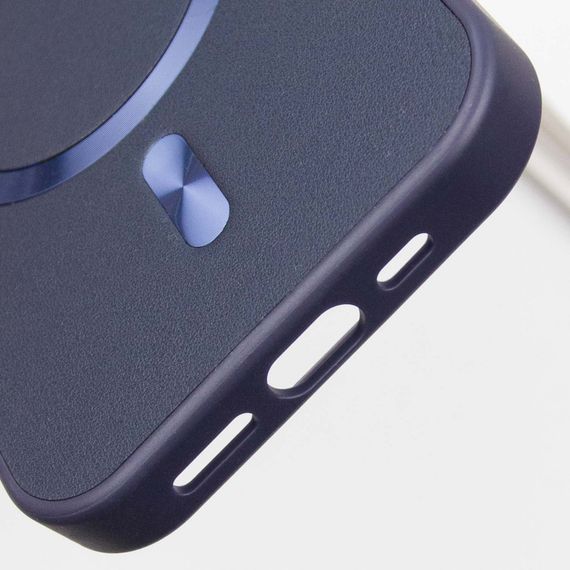 Кожаный чехол SnapCase with MagSafe для Apple iPhone 16 Pro (6.3") Dark Blue | Зображення 3