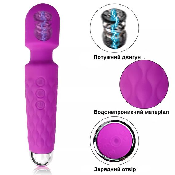 Вібратор для кліторальної стимуляції та масажу (фіолетовий, USB) | Зображення 5