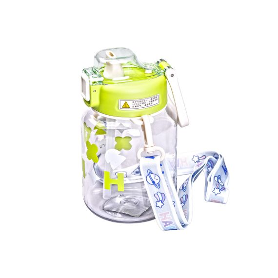 Пляшка для води Gucgres дитяча 650 мл на ремінці зелена HP-14-43GR | Зображення 1