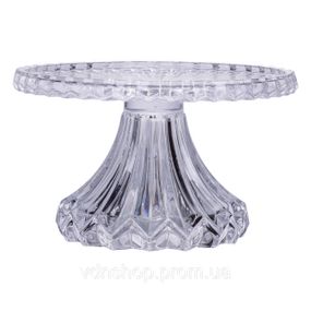 Тортовница на ножке Ø26 см стеклянная подставка для торта, капкейков, пирожных HP-19-138S