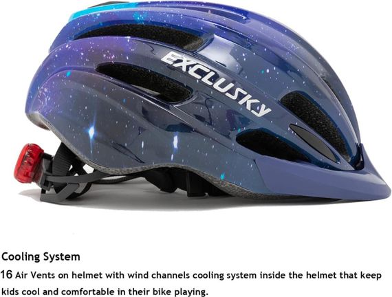 Шолом дитячий велосипедний ексклюзивний для хлопчиків і дівчаток, що регулюється дитячий велосипедний шолом 50-57 с | Зображення 1