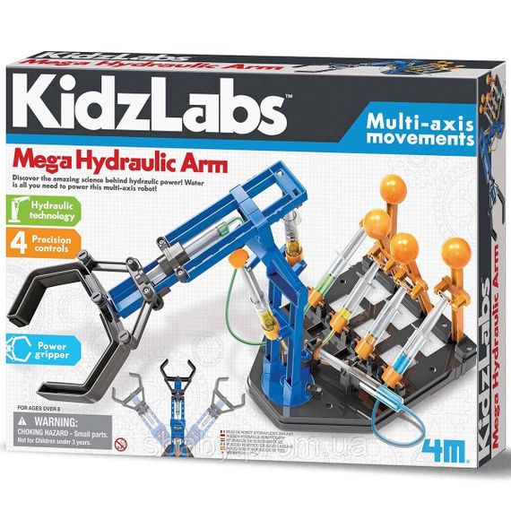Набор для исследований 4M Гидравлическая мегарука KidzLabs робот-конструктор и научный набор от 8 лет | Зображення 6