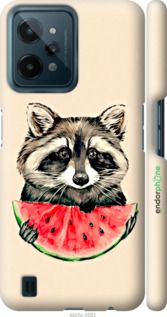 Чохол на Realme C31 Єнотик з кавуном "4605m-2593-2448"