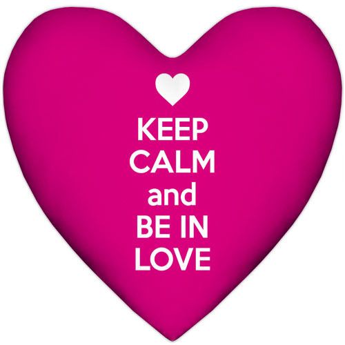Подушка сердце XXL Keep calm and be in love 57x57 см (6PS_15L008)