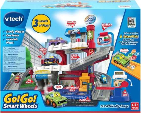 Игровой набор VTech Go! Go! Smart Wheels Fast and Friendly Garage Оригинал Витек Быстрый и дружелюбный гараж