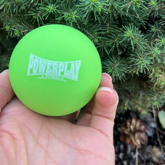 Масажний силіконовий м'яч Паверплей PP-4354 Silicone Lacrosse Ball (6.3см.) Зелений | Зображення 3
