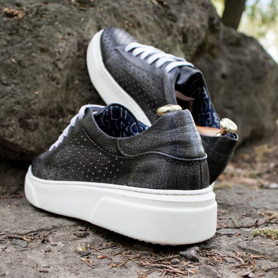 Кожаные кеды темно-серого цвета 41 44 размер | Зображення 3