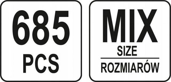 Набор кабельных гильзовых наконечников соединителей 685шт YATO YT-06895 | Зображення 3