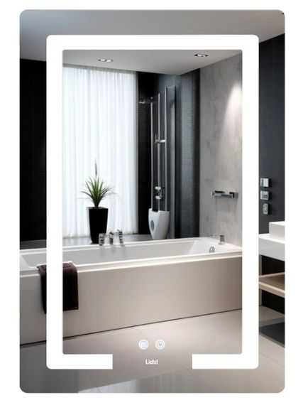 Дзеркало Lidz Kubis (KU2) 600х800 мм з LED-підсвічуванням Touch LD78LF937608048449