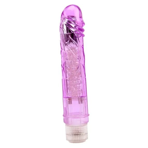 Прозорий реалістичний вібратор Chisa Crystal Jellie на батарейках, фіолетовий Sex Aura | Зображення 2