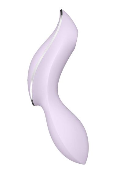 Подвійний вібратор з вакуумною стимуляцією Satisfyer Curvy Trinity 2 бузковий sexstyle | Зображення 5