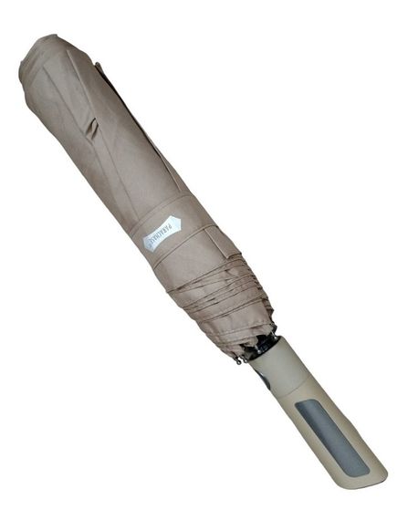 Парасоля автомат чоловіча Parachase №3273, великий купол, на 8 спиць, пряма подовжена ручка, Бежевий | Зображення 2
