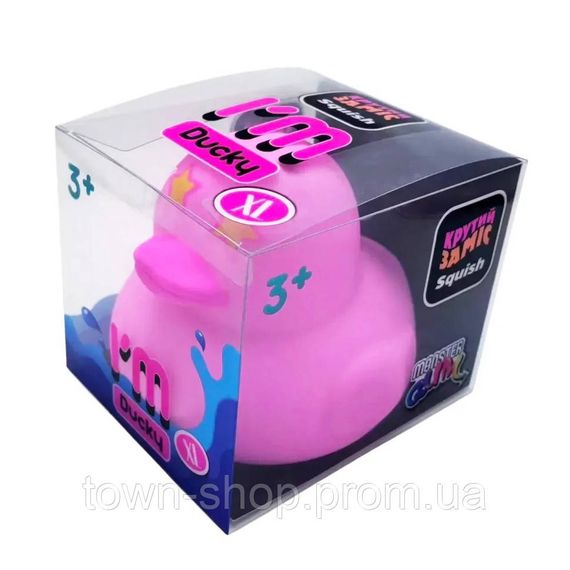Детский антистресс "Крутой замес - I'm Ducky XL" MonsterGum AS25003 Розовый | Зображення 1