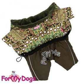 Зимний комбинезон для собак For My Dogs "Хаки" зеленый