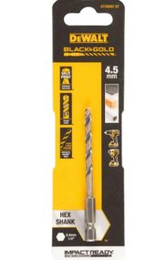 Свердло по металу DeWalt EXTREME IMPACT Black & Gold 4.5 мм (DT20605)