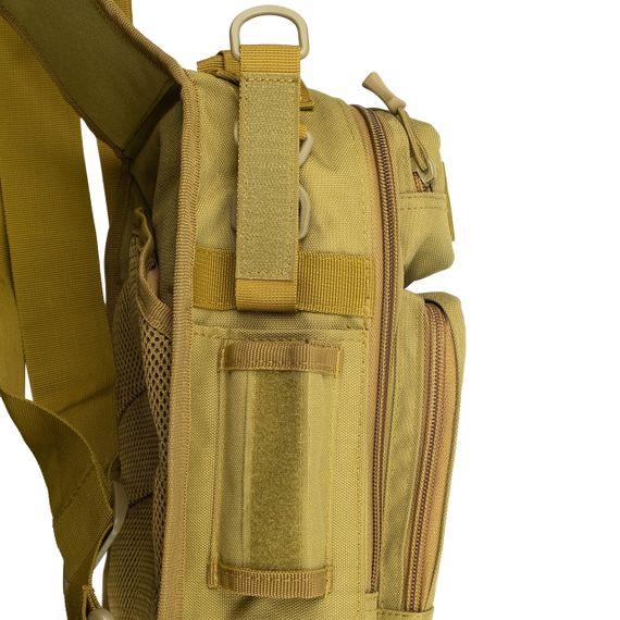Сумка через плече Tribe Sling Pack 6,5 л coyote, тактична сумка Molle трайб військова | Зображення 7