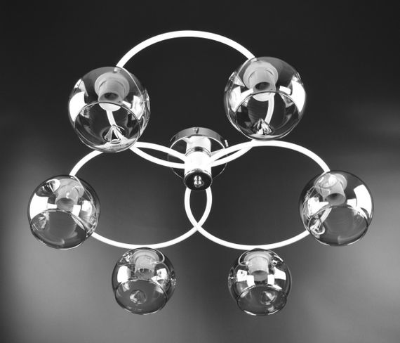 Люстра стельова на 6 лампочок 26174 Білий 20х70х70 см. | Зображення 1