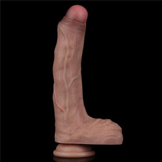 Фалоімітатор - Dual-Layered Silicone Cock 8.5" Brown #3 Sex Aura | Зображення 1