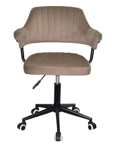 Крісло Jeff BK-Modern Office велюр кавовий B-1042 на чорній опорі-хрестовині модерн з колесиками | Зображення 4