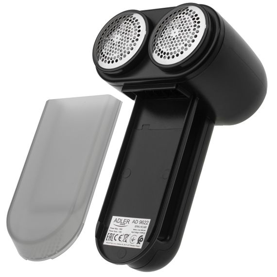 Машинка для видалення катишків Adler AD 9622 чорна акумуляторна з LCD дисплеєм, подвійна головка | Зображення 1
