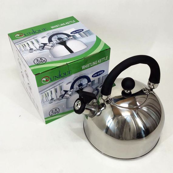 Чайник Unique зі свистком UN-5302 2,5л. QS-686 Колір: чорний | Зображення 5