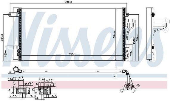 Радиатор Кондиционера Hyundai Sonata Nf 2.0 CRDi 2005-2010 97606-3K780 | Зображення 1