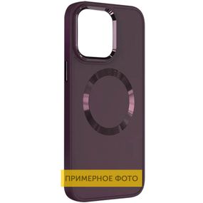 TPU чохол Bonbon Metal Style with MagSafe для Samsung Galaxy S21+ Бордовий / Plum