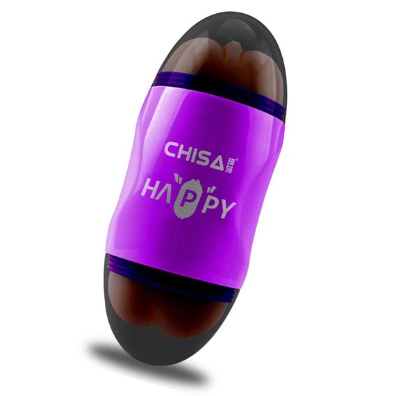 Мастурбатор Вагина и Анус Chisа Portable Happy Cup с вибрацией, бежевый Sex Aura | Зображення 3