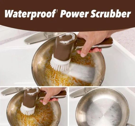 Бездротова електрична щітка для прибирання та миття посуду з 5 змінними насадками, USB заряджання | Зображення 6