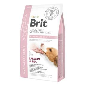 Сухой корм Brit GF Veterinary Diet Hypoallergenic для взрослых собак при пищевой аллергии, лосось, 2кг