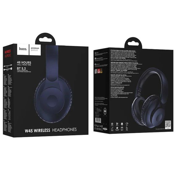 Бездротові навушники HOCO W45 Enjoy BT headset Blue | Зображення 4