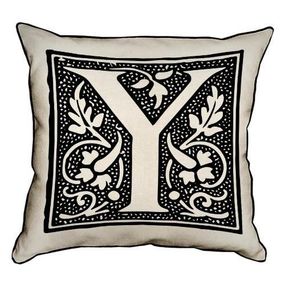 Подушка с мешковины Letter Y 45x45 см (45PHB_ABC049_WH)