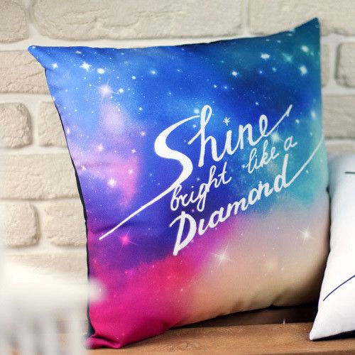 Подушка габардинова з принтом Shine bright like a diamond 40x40 см (4P_WOL038)
