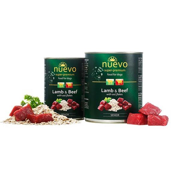 Консервы Nuevo Adult ягненок/говядина/овсянка для взрослых собак всех пород 800 гр х 6 шт