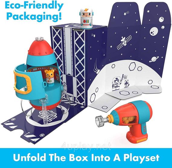 Развивающий STEM набор Закручивай и учись Ракета с болтиками и шуруповёртом от Educational Insights | Зображення 3