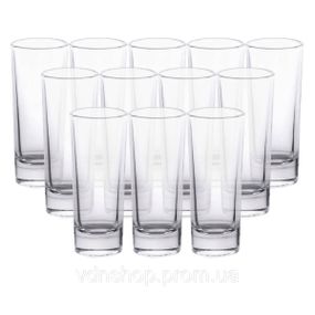 Набір стопок 12 шт по 80 мл скляні прозорі HP-19-136