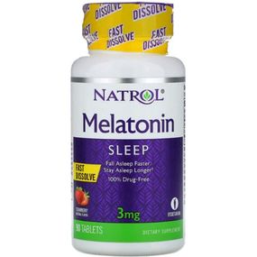 Мелатонін для сну Natrol Melatonin Fast Dissolve 3 mg 90 Tabs Strawberry Flavor NTL-06076