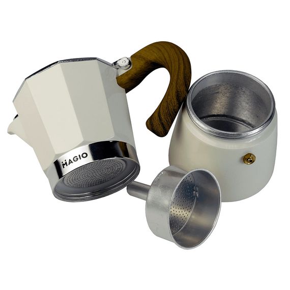 Гейзерная кофеварка из нержавейки Magio MG-1008, Гейзерная кофеварка для плиты, Гейзерная турка JO-752 для кофе | Зображення 2