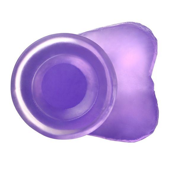 Фаллоимитатор с мошонкой - Jelly Studs Crystal Dildo Small 6" Purple sexstyle | Зображення 5