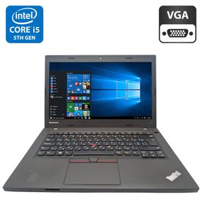 Ноутбук Lenovo ThinkPad L450 / 14" (1366x768) TN / Intel Core i5-5300U (2 (4) ядра по 2.3 - 2.9 GHz) / 8 GB DDR3 / 500 GB HDD / Intel HD Graphics 5500 / WebCam б/в