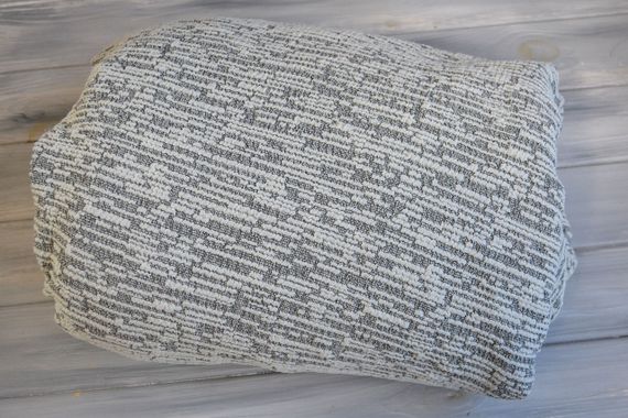 Жаккардовый чехол на угловой диван Rain без юбки кремово-серый | Зображення 2