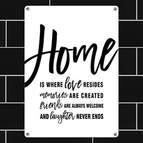 Металлическая табличка Home 26х18,5 см (MET_20J058_WH)